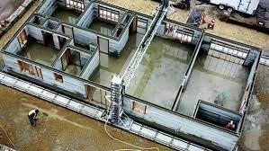 Build buildings with three dimensional printers