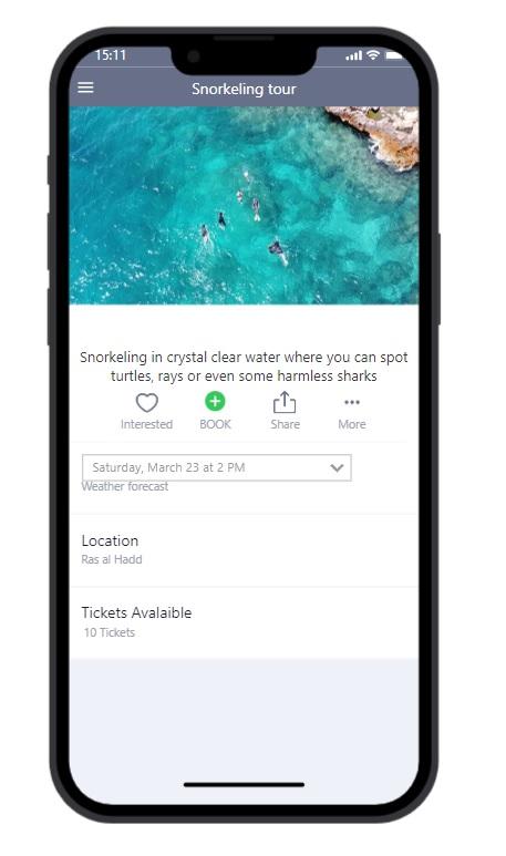 App for Booking an Experience