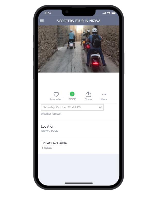 App for Booking an Experience