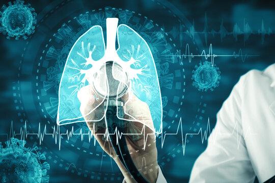 Lung cancer diagnosis focused on AI system 